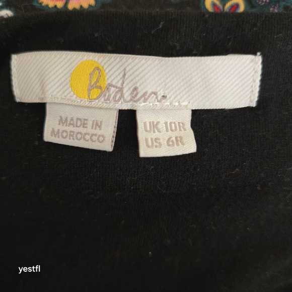 Boden Black Multicolor Floral Paisley Long Sleeve Maxi Dress US 6 - Picture 7 of 9